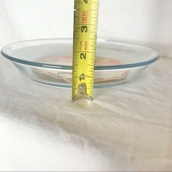 Marinex Santa Marina 1 Quart Glass Pie Plate With Label Oven Microwave Safe - Picture 6 of 6